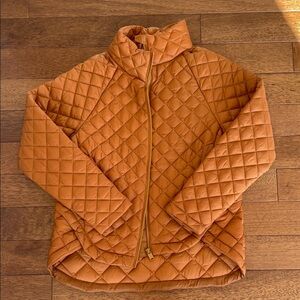 Athleta Burnt Orange Quilted Jacket
